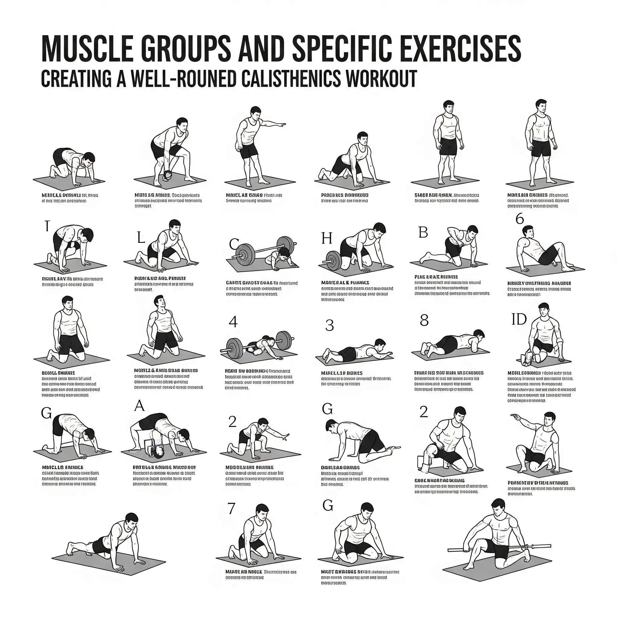Muscle Groups and Specific Exercises: Creating a Well-Rounded Calisthenics Workout